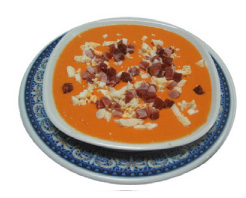 Salmorejo Cordobés con huevo y jamón